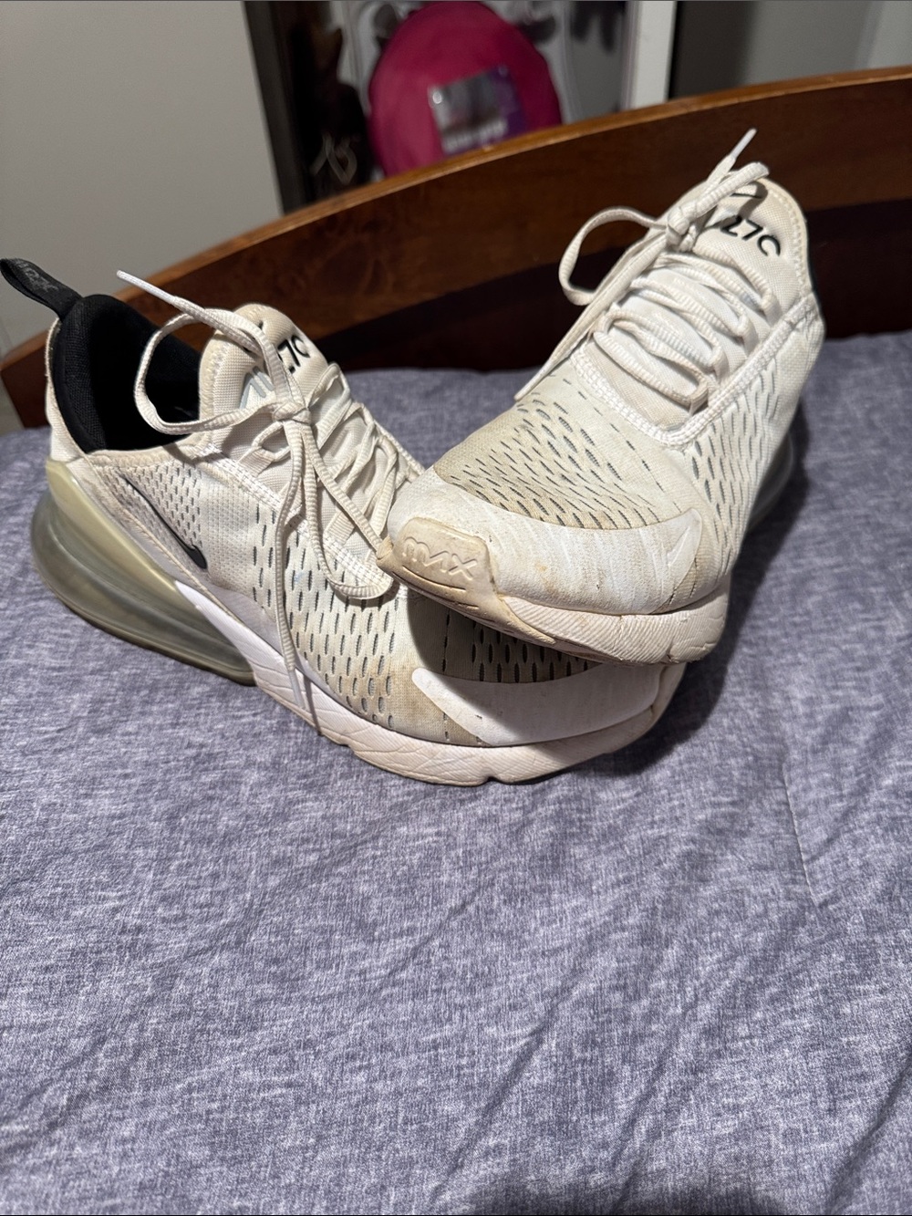 Nike Air Max Men's Cream and Black Athletic Sneakers
